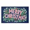 Merry Christmas & Greenery Printed Outdoor Door Floor Mat, 18x30, Made in USA - Holiday Ready